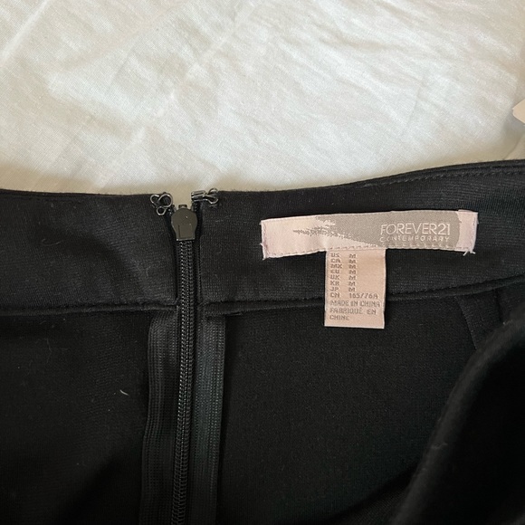 Forever21 Black skirt with Belt buckle flap - Picture 3 of 5